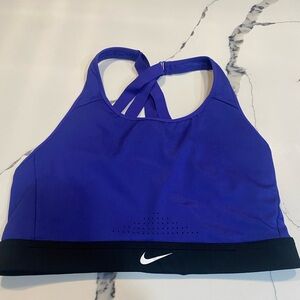 Nike Black and Purple Dri-FIT Sports Bra